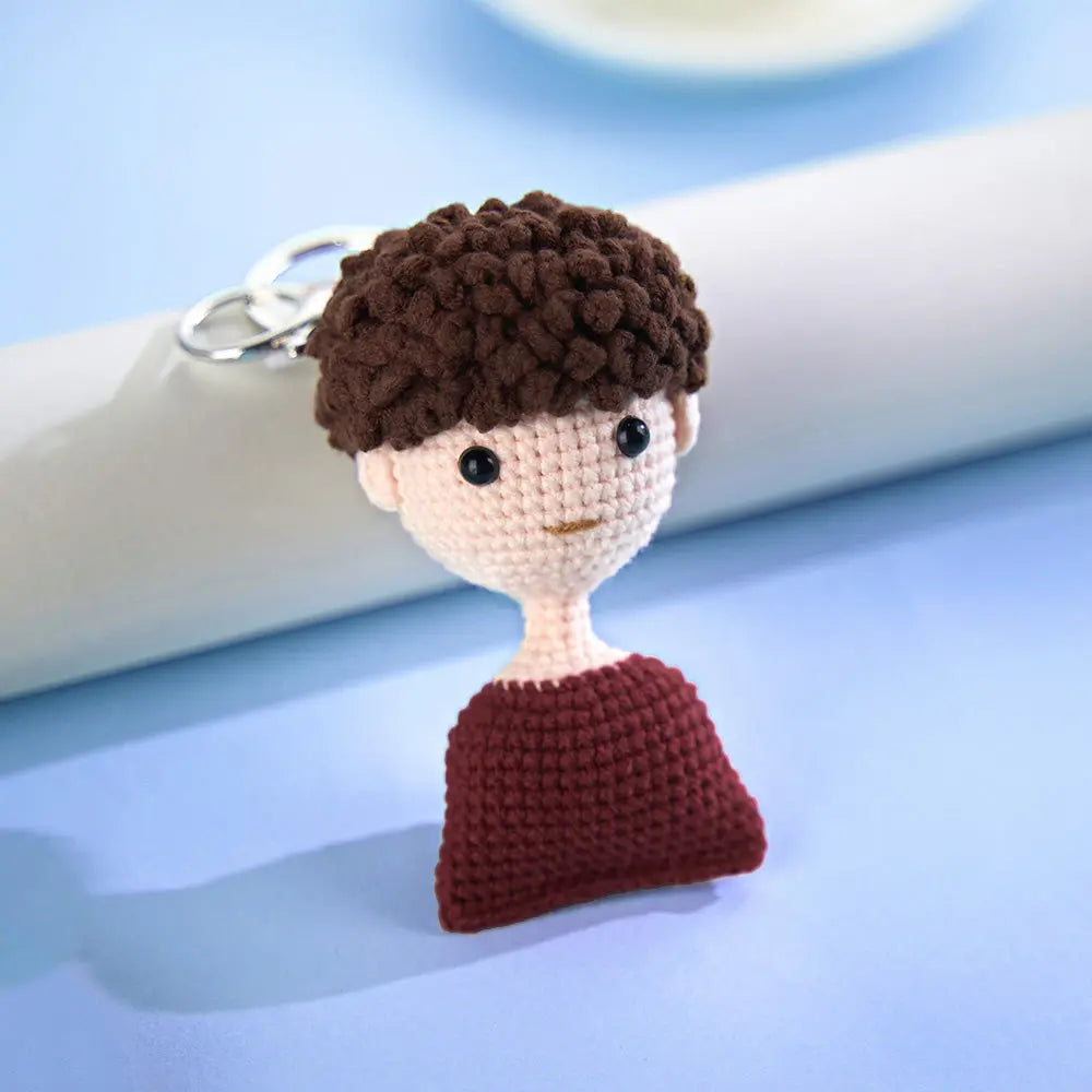 Kids Photo Crochet Keyring, Personalised Pet Keyring, Custom Photo Keyring, Personalised Plush Figure Keyring, Personalised Keyring, Custom Photo Gift, Custom Crochet Keychain, Personalised Doll Gift, Handwoven Keepsakes, Unique Handmade Gifts, Bespoke Mini Doll Keychains