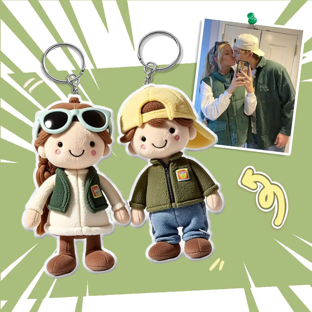 Personalised Pet Keyring, Custom Photo Keyring, Personalised Plush Figure Keyring, Personalised Keyring, Custom Photo Gift, Pet Photo Keyring, Girlfriend Photo Keyring, Boyfriend Photo Keyring, Mum Photo Keyring, Dad Photo Keyring