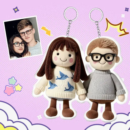 Custom Mini Me Plush Keychain, Personalised Plush Doll Keychain, Custom Photo Keychain Gift, Soft Keychain Charm, Pet Keychain, Mini Me Keepsake, Unique Gift For Couples, Kids Photo Plush Keychain, Quirky Gifts, Custom Bag Charm, Mini Me Plush Keyring, Kids Photo Plush Keyring