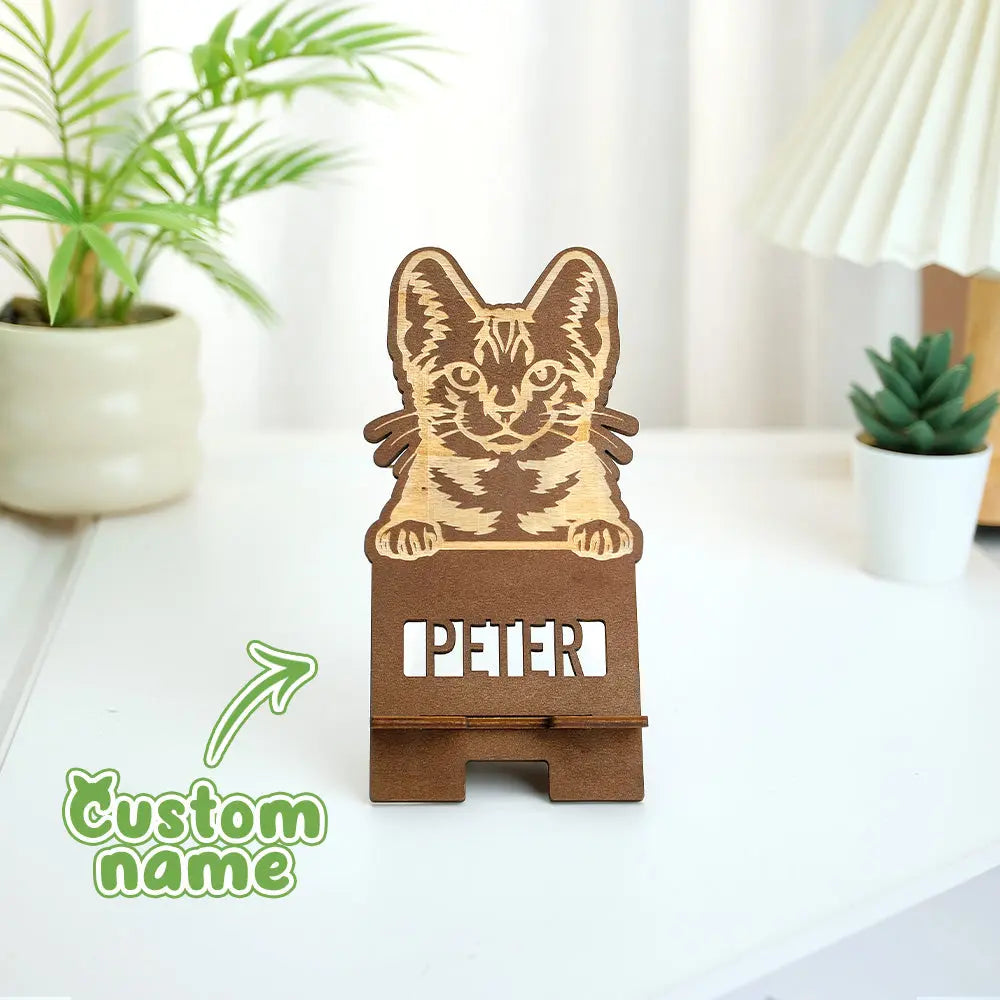 Custom pet photo phone stands, Unique gift ideas with custom phone holders, Trending personalised phone stands, Popular custom engraved pet portrait phone stands, Personalised custom engraved pet portrait wooden phone stand, Custom phone holder for pet lovers, Unique personalised gift phone stand with pet portraits, High-quality custom wooden phone stand for home decor, Customisable phone stand for birthdays and holidays