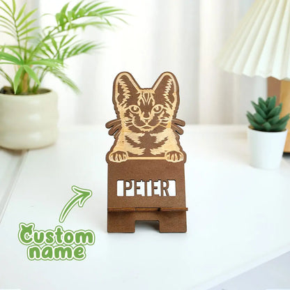 Custom pet photo phone stands, Unique gift ideas with custom phone holders, Trending personalised phone stands, Popular custom engraved pet portrait phone stands, Personalised custom engraved pet portrait wooden phone stand, Custom phone holder for pet lovers, Unique personalised gift phone stand with pet portraits, High-quality custom wooden phone stand for home decor, Customisable phone stand for birthdays and holidays