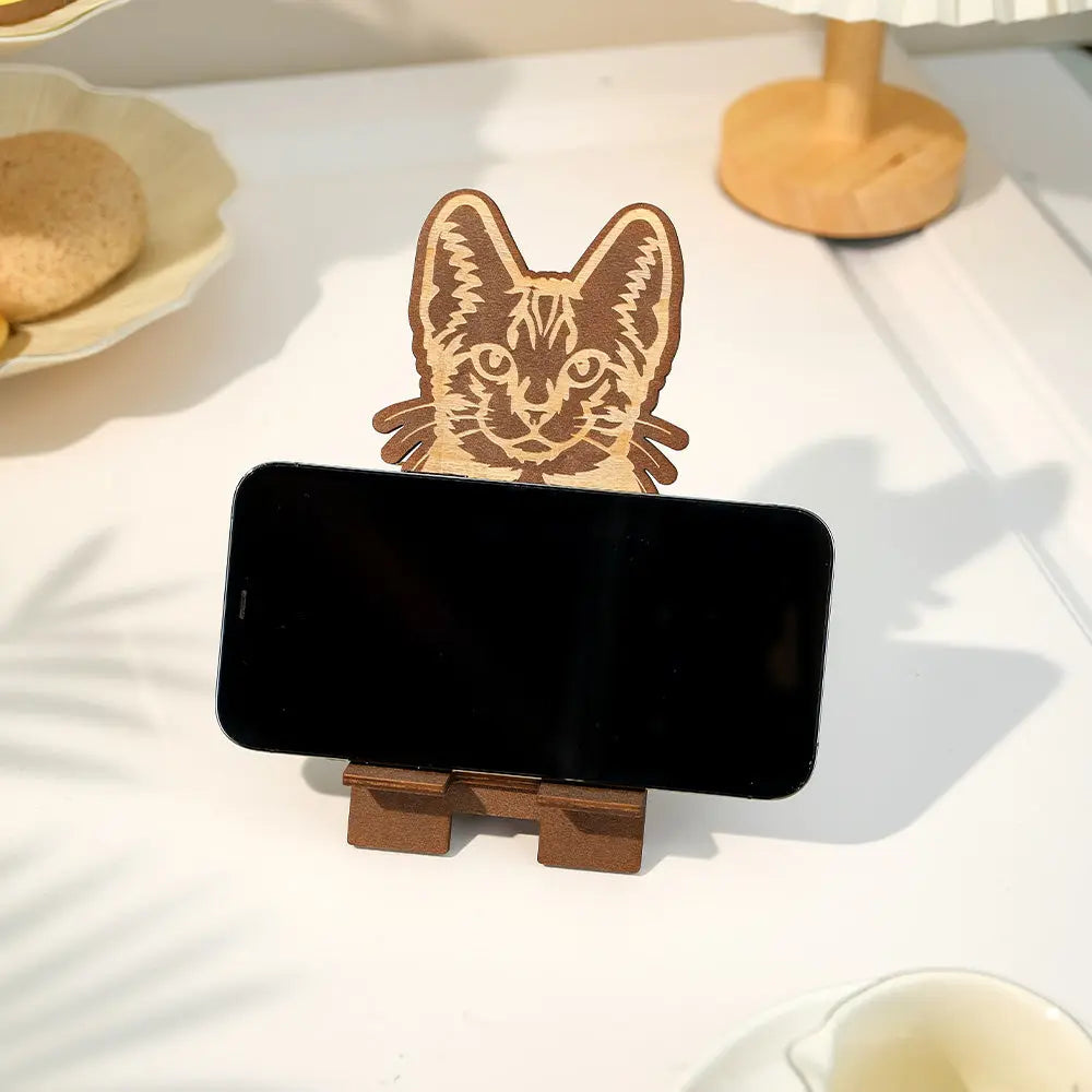 Personalised Pet Portrait Phone Stand. Custom Engraved Wooden Phone Holder, Unique Pet Lover Gift, Customisable Wooden Phone Stand, High-Quality Pet Portrait Stand, Personalised Gift for Pet Lovers, Custom Phone Stand for Home Decor, Stylish Personalised Phone Holder, Unique Custom Phone Stand Design, Customisable Pet Portrait Phone Stand, Personalised gifts for pet lovers