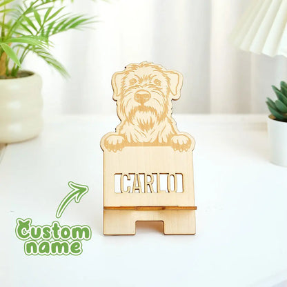 Custom pet photo phone stands, Unique gift ideas with custom phone holders, Trending personalised phone stands, Popular custom engraved pet portrait phone stands, Personalised custom engraved pet portrait wooden phone stand, Custom phone holder for pet lovers, Unique personalised gift phone stand with pet portraits, High-quality custom wooden phone stand for home decor, Customisable phone stand for birthdays and holidays