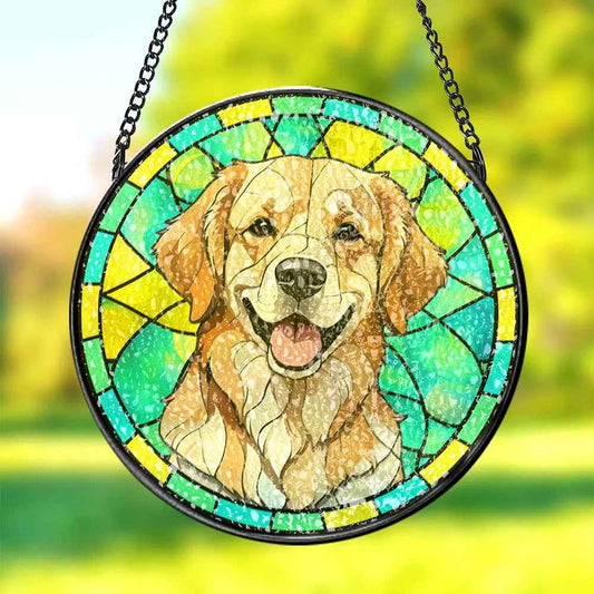 Custom Pet Stained Glass Suncatcher Pet Ornament - Remembrance Gifts for Pet Lovers