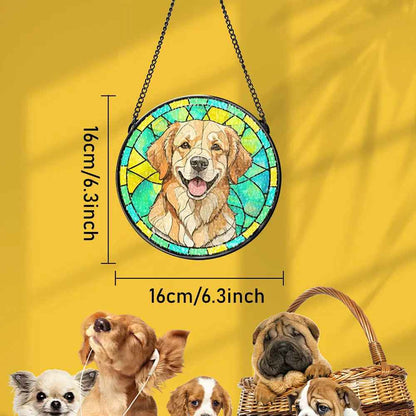 Custom Pet Stained Glass Suncatcher Pet Ornament - Remembrance Gifts for Pet Lovers