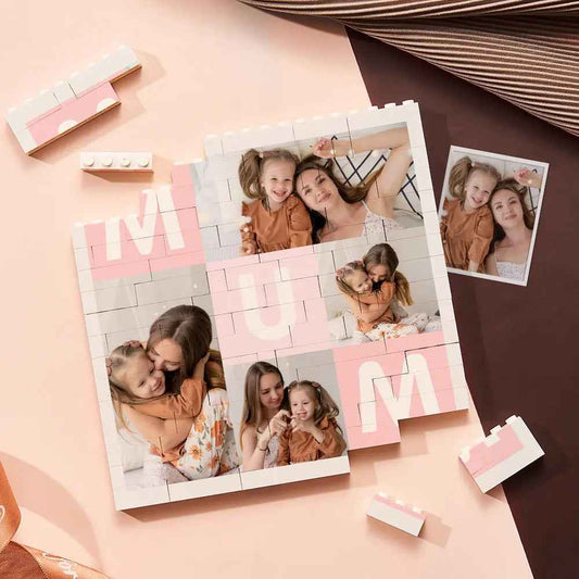 Custom Photo Brick Puzzle - Personalised Building Block Gift for Mother's Day - Gift for Mum