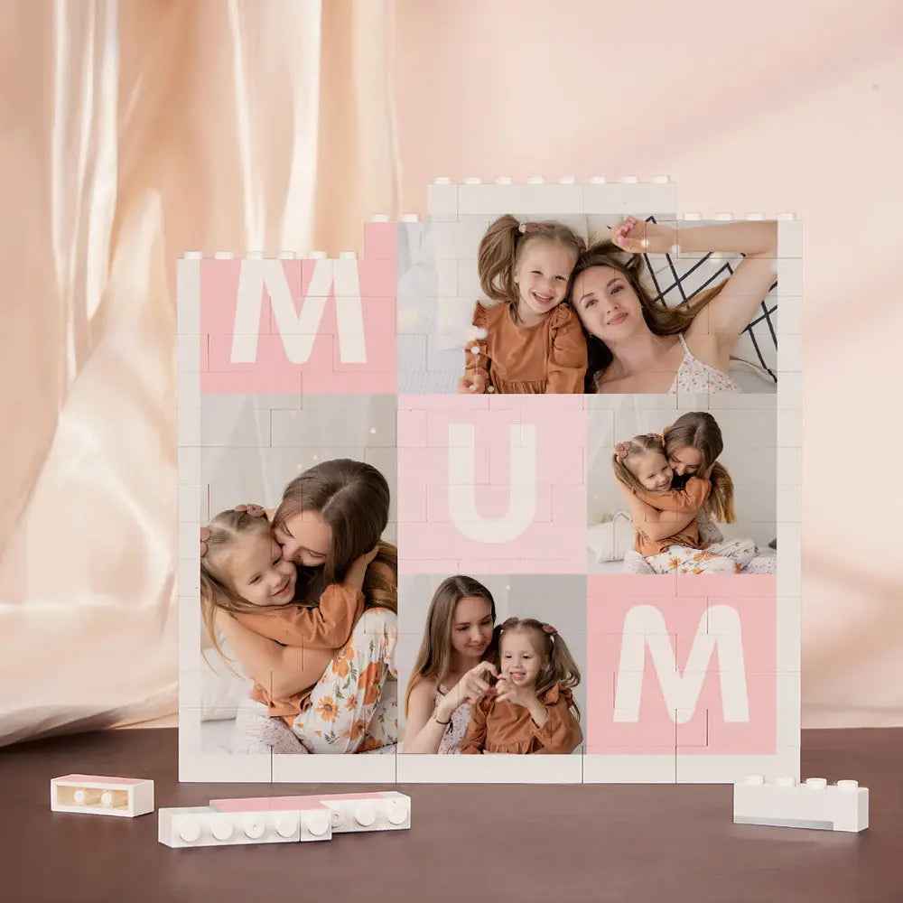 Custom Photo Brick Puzzle - Personalised Building Block Gift for Mother's Day - Gift for Mum