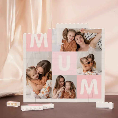 Custom Photo Brick Puzzle - Personalised Building Block Gift for Mother's Day - Gift for Mum