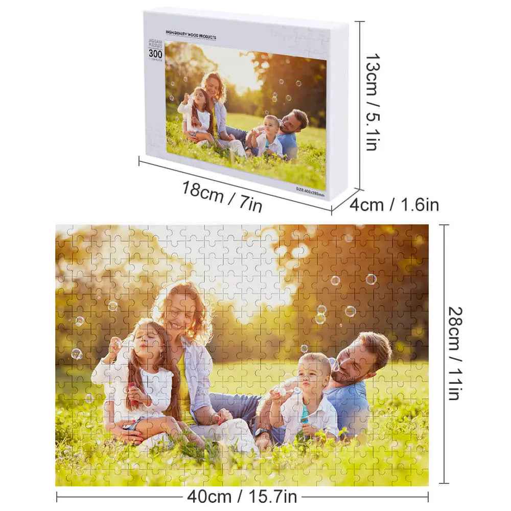 Custom Photo Cardboard Jigsaw Puzzle - 5 Size Options, Personalised Jigsaw Puzzle