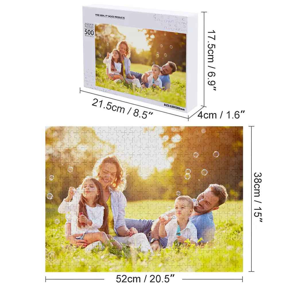 Custom Photo Cardboard Jigsaw Puzzle - 5 Size Options, Personalised Jigsaw Puzzle
