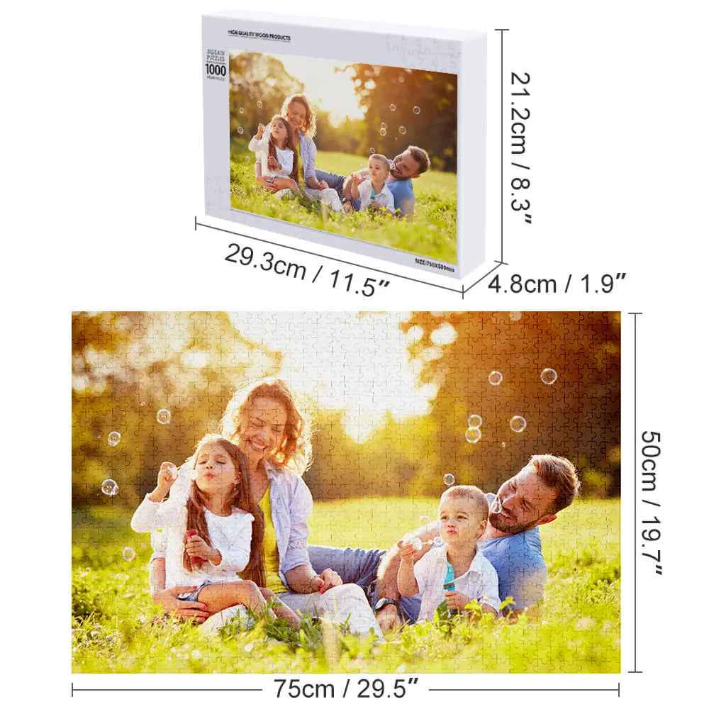 Custom Photo Cardboard Jigsaw Puzzle - 5 Size Options, Personalised Jigsaw Puzzle