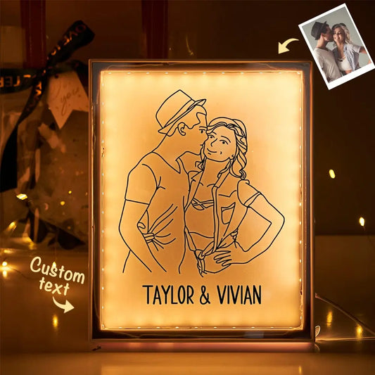Customisable Photo Night Lamp, Stylish Personalised Night Light, Personalised gifts for home decor, Unique gift ideas with custom lamps, Trending personalised night lights, Customisable acrylic night lamp with photo engraving, Personalised engraved 3D picture night light with custom photo, Custom photo night light for special occasions