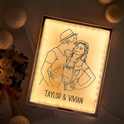 Personalised night light gift, Custom photo night light, Mirror light decor, Anniversary photo lamp, Unique custom home decor, Romantic photo night light, Sentimental gift ideas, Custom LED night light, Photo gift for loved ones, Elegant personalised lamp, Unique Picture Night Light, Personalised Gift Night Light, Personalised Lighting Gift
