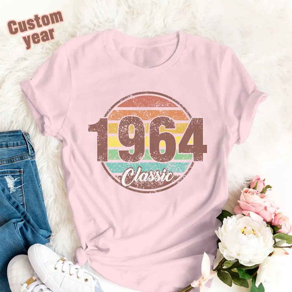 Custom Year Birthday T-Shirt Unisex - Stylish Personalised Gift
