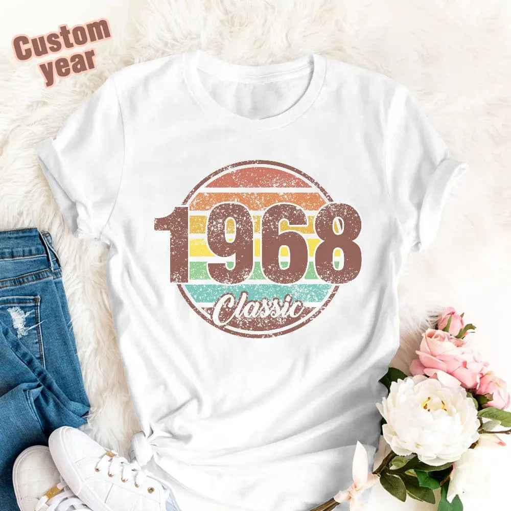 Custom Year Birthday T-Shirt Unisex - Stylish Personalised Gift
