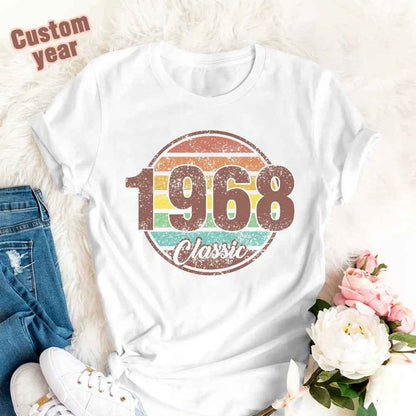 Custom Year Birthday T-Shirt Unisex - Stylish Personalised Gift