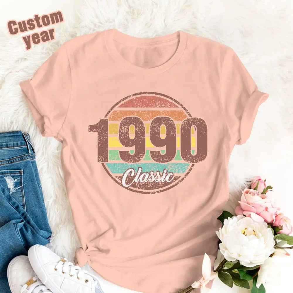Custom Year Birthday T-Shirt Unisex - Stylish Personalised Gift