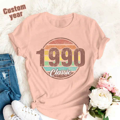 Custom Year Birthday T-Shirt Unisex - Stylish Personalised Gift