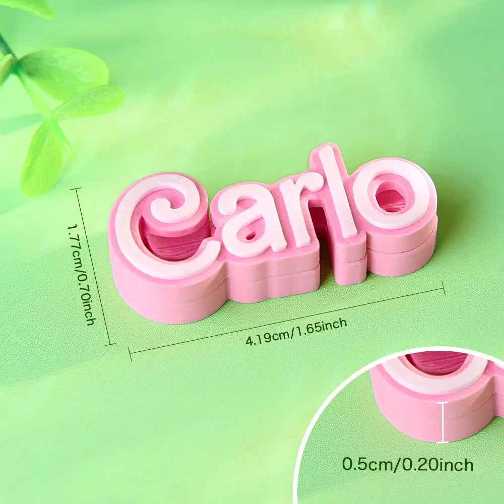 Customised 3D Print Name Cable Holder Gift for Friend Family Mobile Phone Accessory