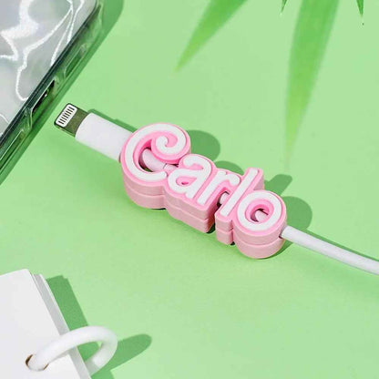 Customised 3D Print Name Cable Holder Gift for Friend Family Mobile Phone Accessory