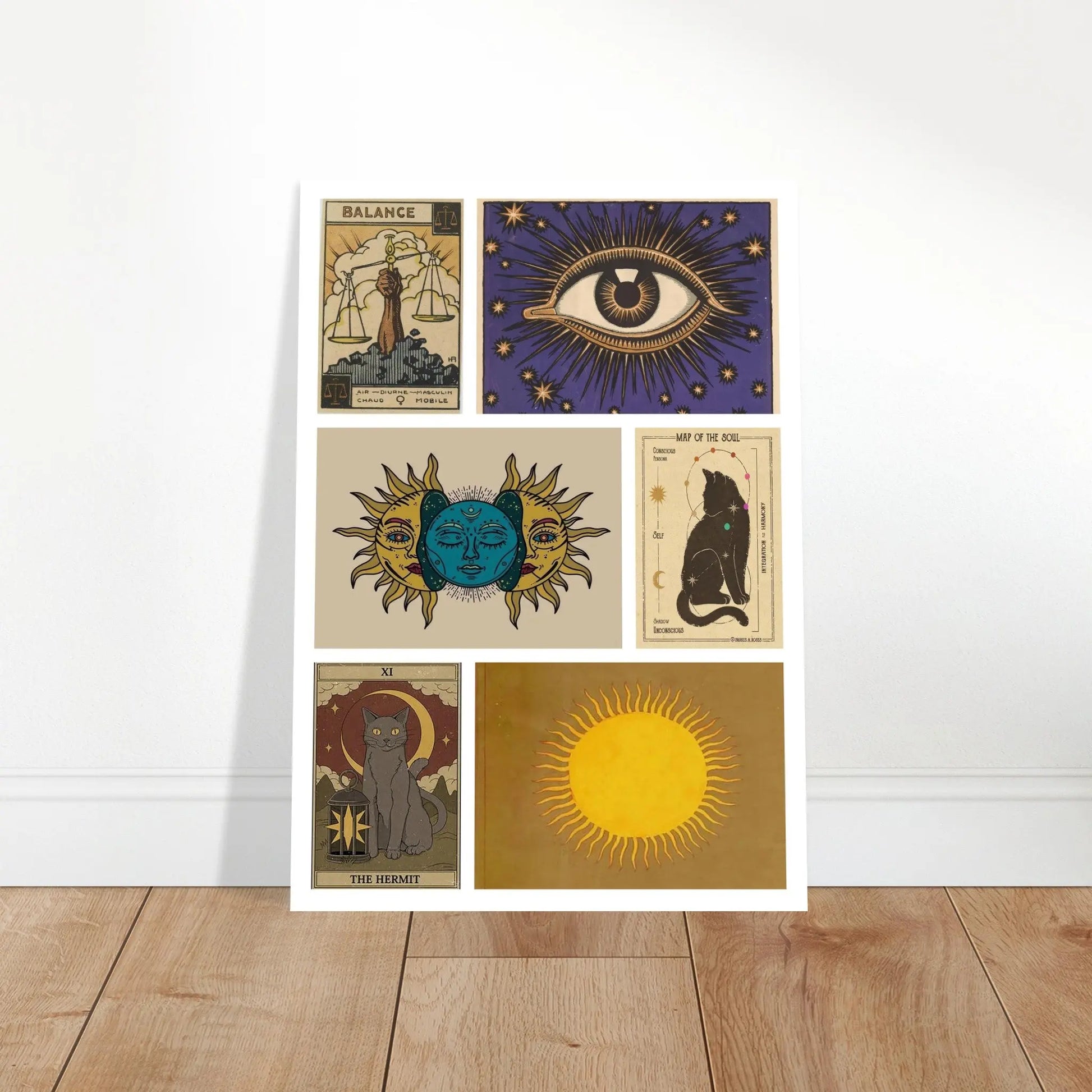Mystical wall art, Celestial-themed posters, Premium matte paper artwork, Bohemian decor posters, Tarot and astrology-inspired art, Esoteric wall decor