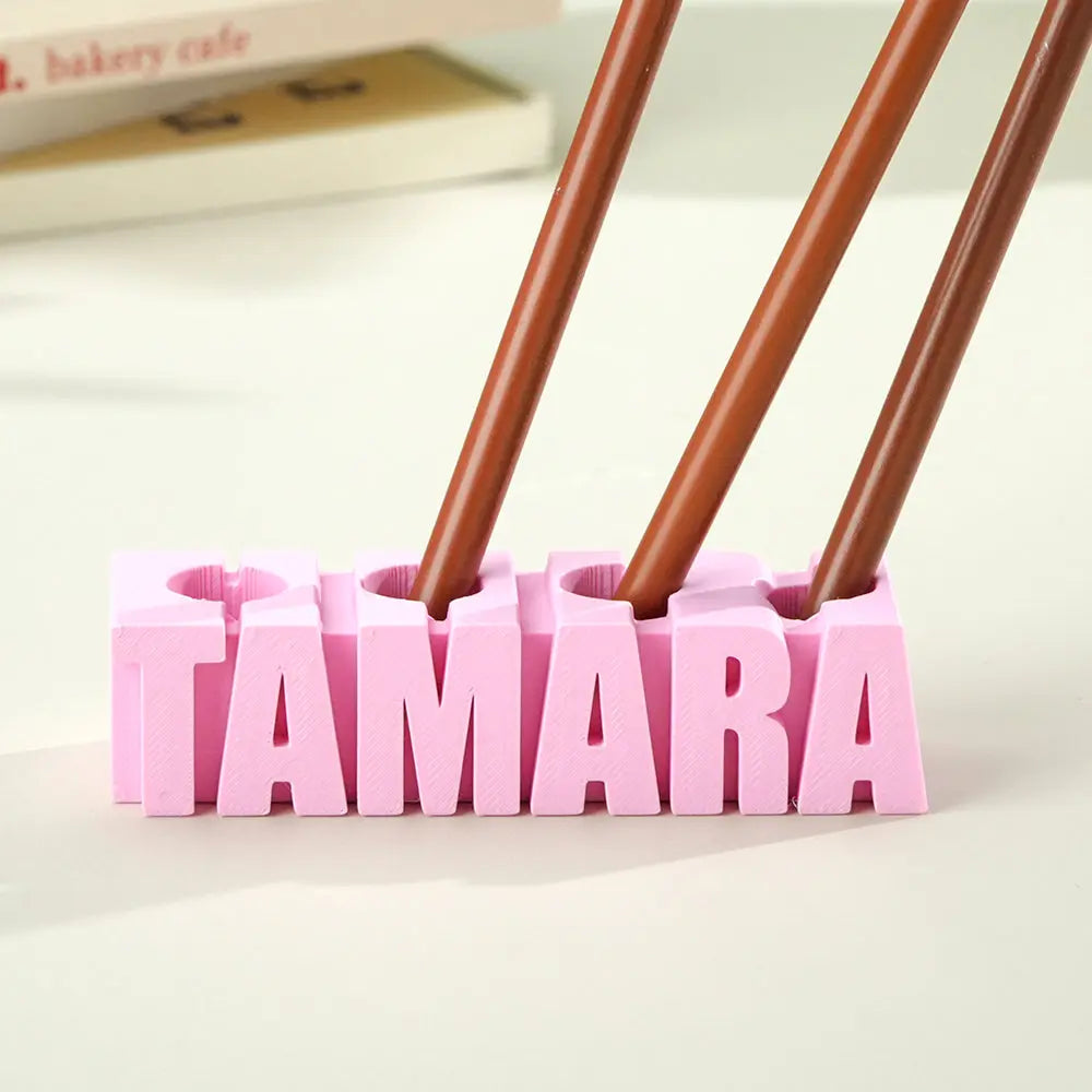 Unique gift ideas with custom office supplies, Trending personalised desk organisers, Popular custom name pen holders, Personalised 3D print name pen holder with custom text, Custom pen holder for office and home use, Unique personalised gift pen holder for students and teachers, High-quality custom PLA pen holder for desk organisation, Customisable desk organiser for birthdays and holidays