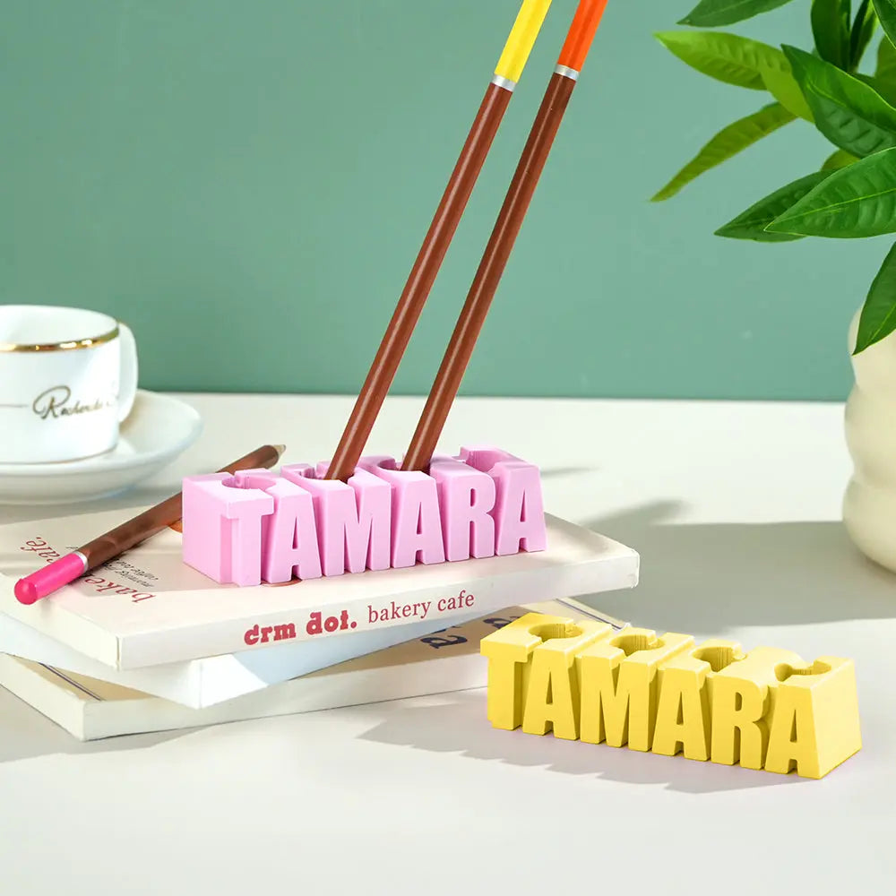 Personalised 3D Print Name Pen Holder, Custom Pen Holder, Unique Desk Organiser, Personalised Office Supplies, Custom PLA Pen Holder, High-Quality Name Pen Holder, Personalised Gift for Office, Customisable Desk Organiser, Stylish Personalised Pen Holder, Unique Custom Pen Holder Design, Personalised gifts for office decor, Custom 3D printed pen holders