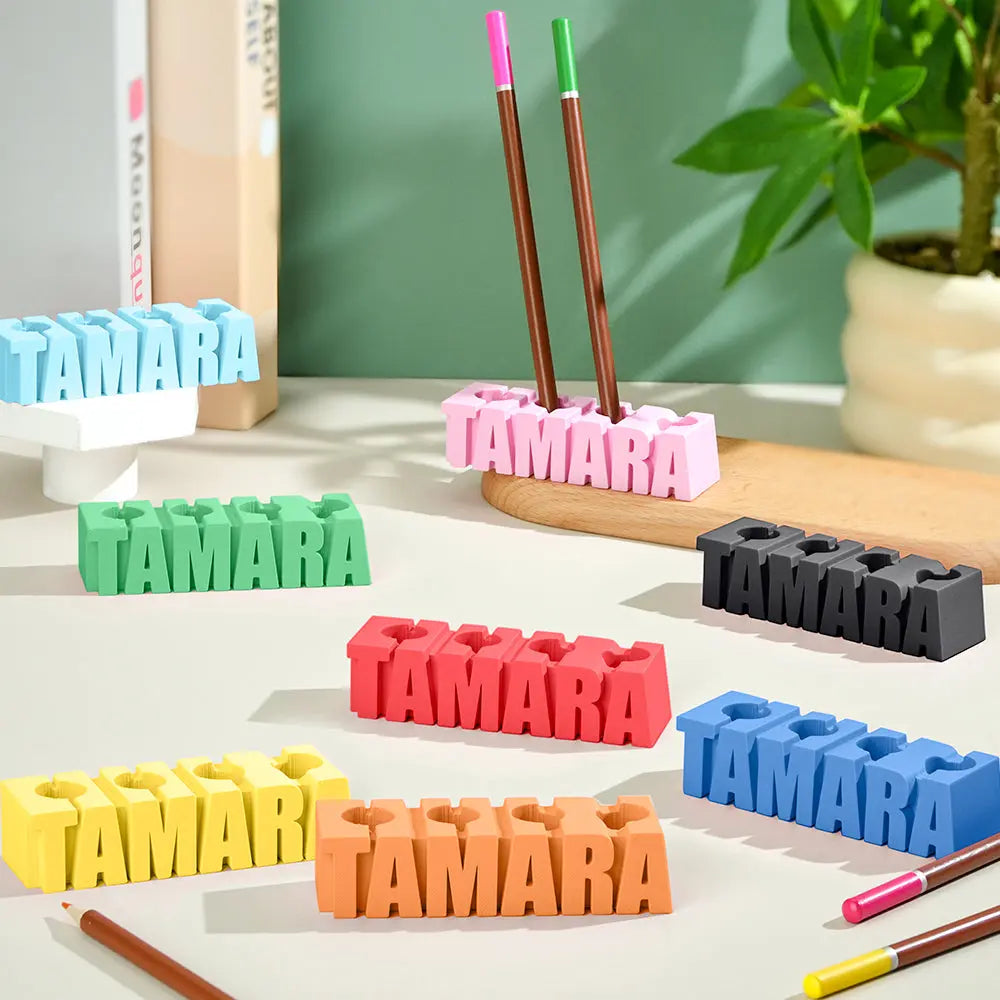 Unique gift ideas with custom office supplies, Trending personalised desk organisers, Popular custom name pen holders, Personalised 3D print name pen holder with custom text, Custom pen holder for office and home use, Unique personalised gift pen holder for students and teachers, High-quality custom PLA pen holder for desk organisation, Customisable desk organiser for birthdays and holidays
