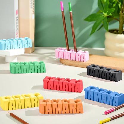 Unique gift ideas with custom office supplies, Trending personalised desk organisers, Popular custom name pen holders, Personalised 3D print name pen holder with custom text, Custom pen holder for office and home use, Unique personalised gift pen holder for students and teachers, High-quality custom PLA pen holder for desk organisation, Customisable desk organiser for birthdays and holidays