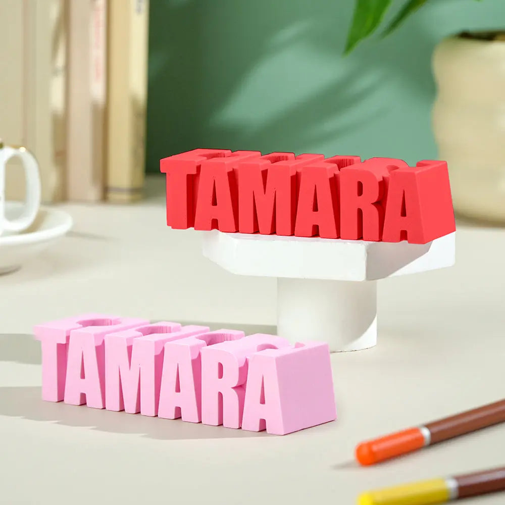Personalised 3D Print Name Pen Holder, Custom Pen Holder, Unique Desk Organiser, Personalised Office Supplies, Custom PLA Pen Holder, High-Quality Name Pen Holder, Personalised Gift for Office, Customisable Desk Organiser, Stylish Personalised Pen Holder, Unique Custom Pen Holder Design, Personalised gifts for office decor, Custom 3D printed pen holders