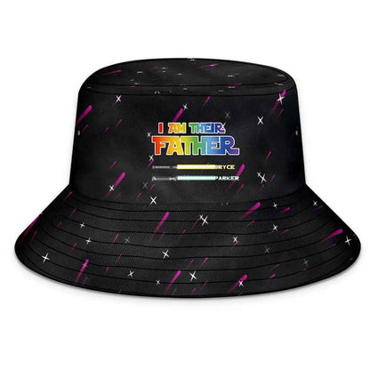 Personalised Lightsaber Bucket Hat - 'I Am Their Father' Custom Gift for Dad - Fathers Day Gift