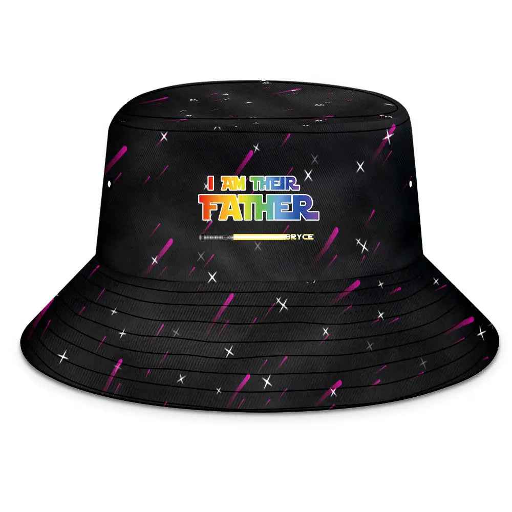 Personalised Lightsaber Bucket Hat - 'I Am Their Father' Custom Gift for Dad - Fathers Day Gift