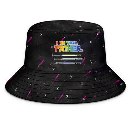 Personalised Lightsaber Bucket Hat - 'I Am Their Father' Custom Gift for Dad - Fathers Day Gift
