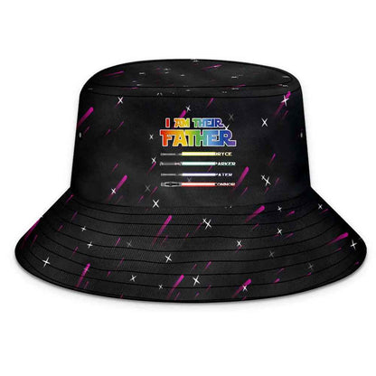 Personalised Lightsaber Bucket Hat - 'I Am Their Father' Custom Gift for Dad - Fathers Day Gift