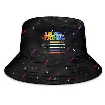 Personalised Lightsaber Bucket Hat - 'I Am Their Father' Custom Gift for Dad - Fathers Day Gift