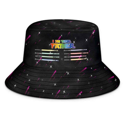 Personalised Lightsaber Bucket Hat - 'I Am Their Father' Custom Gift for Dad - Fathers Day Gift