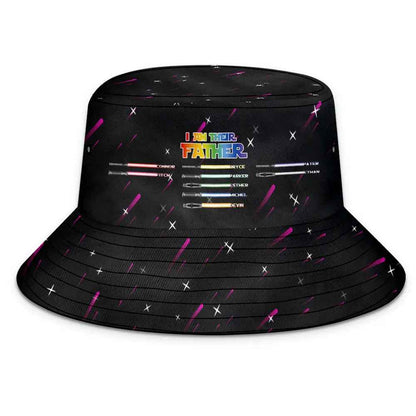 Personalised Lightsaber Bucket Hat - 'I Am Their Father' Custom Gift for Dad - Fathers Day Gift