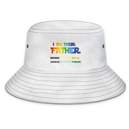 Personalised Lightsaber Bucket Hat - 'I Am Their Father' Custom Gift for Dad - Fathers Day Gift