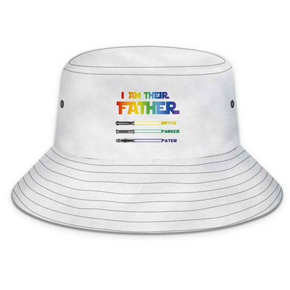 Personalised Lightsaber Bucket Hat - 'I Am Their Father' Custom Gift for Dad - Fathers Day Gift
