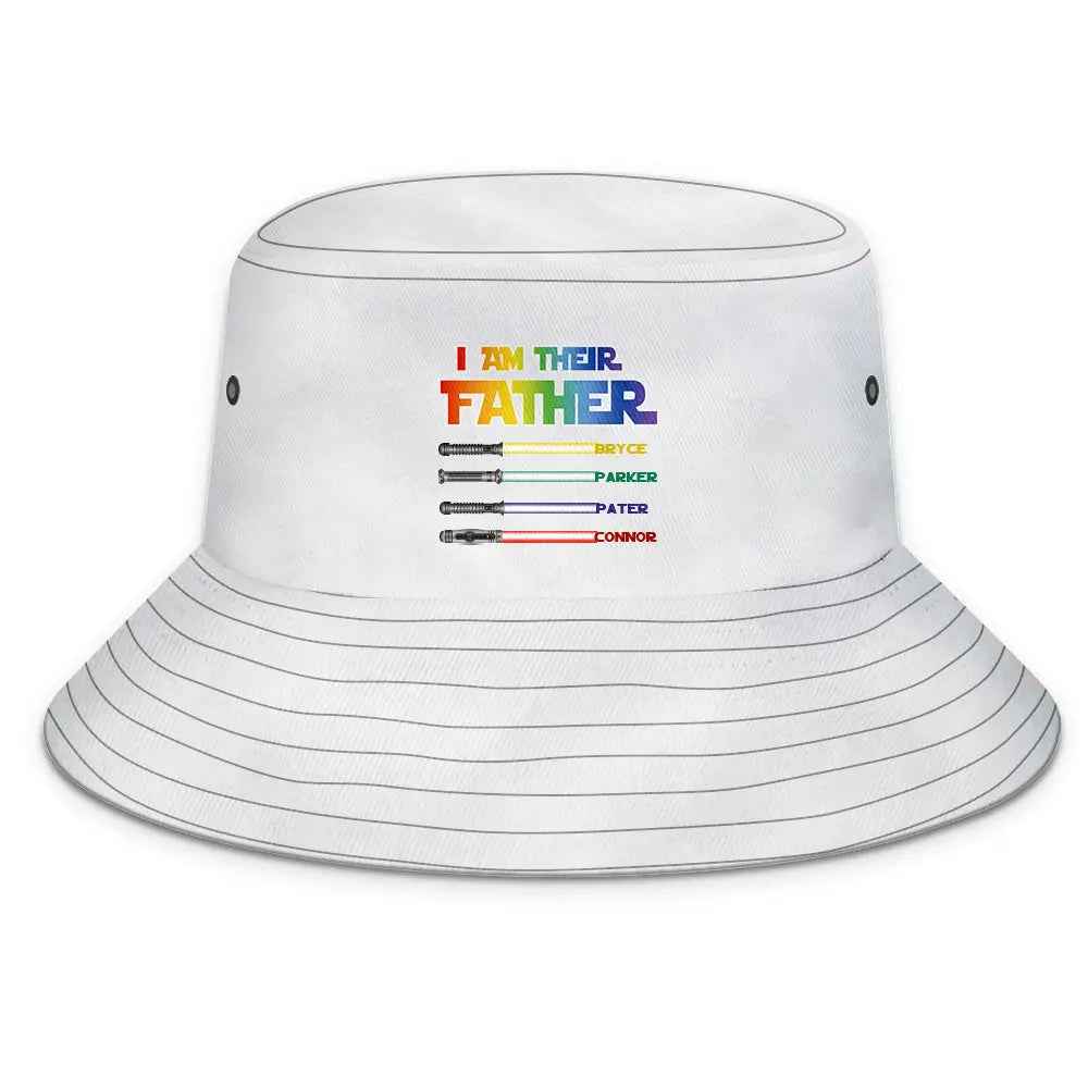 Personalised Lightsaber Bucket Hat - 'I Am Their Father' Custom Gift for Dad - Fathers Day Gift