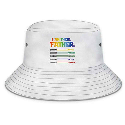 Personalised Lightsaber Bucket Hat - 'I Am Their Father' Custom Gift for Dad - Fathers Day Gift