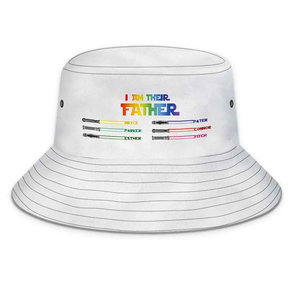 Personalised Lightsaber Bucket Hat - 'I Am Their Father' Custom Gift for Dad - Fathers Day Gift