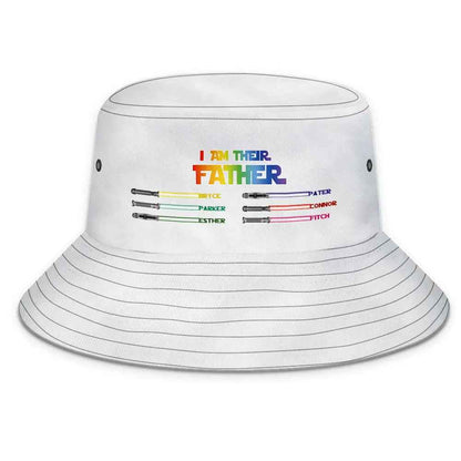 Personalised Lightsaber Bucket Hat - 'I Am Their Father' Custom Gift for Dad - Fathers Day Gift