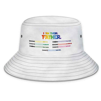 Personalised Lightsaber Bucket Hat - 'I Am Their Father' Custom Gift for Dad - Fathers Day Gift