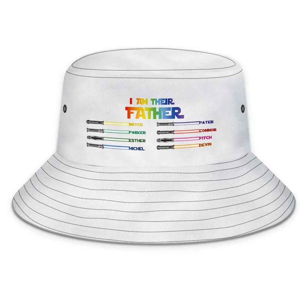 Personalised Lightsaber Bucket Hat - 'I Am Their Father' Custom Gift for Dad - Fathers Day Gift