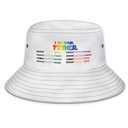 Personalised Lightsaber Bucket Hat - 'I Am Their Father' Custom Gift for Dad - Fathers Day Gift