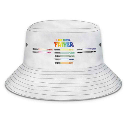 Personalised Lightsaber Bucket Hat - 'I Am Their Father' Custom Gift for Dad - Fathers Day Gift