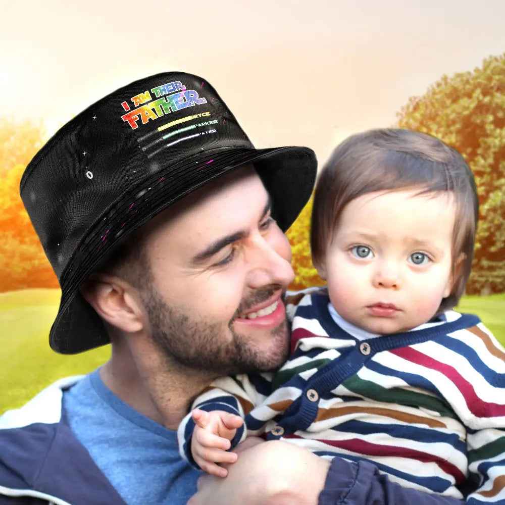 Personalised Lightsaber Bucket Hat - 'I Am Their Father' Custom Gift for Dad - Fathers Day Gift