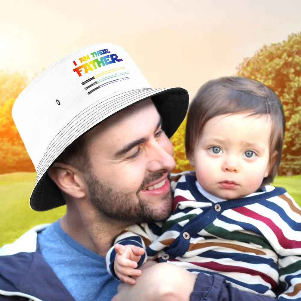 Personalised Lightsaber Bucket Hat - 'I Am Their Father' Custom Gift for Dad - Fathers Day Gift