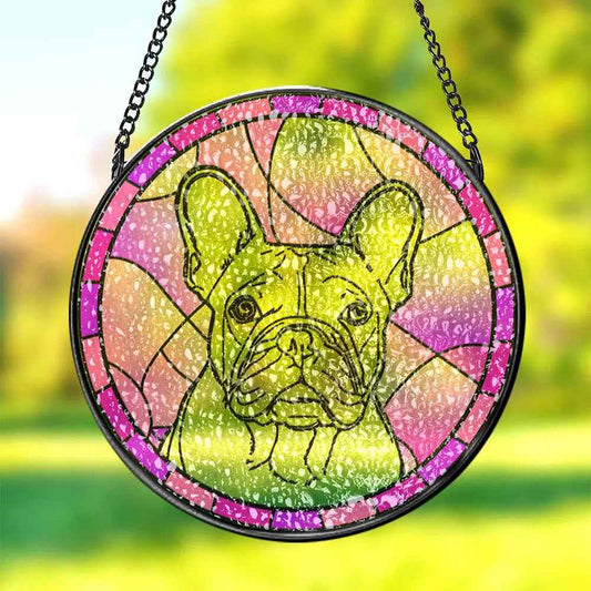 Personalised Pet Portrait Suncatcher - Stained Glass Remembrance Gift for Pet Lovers